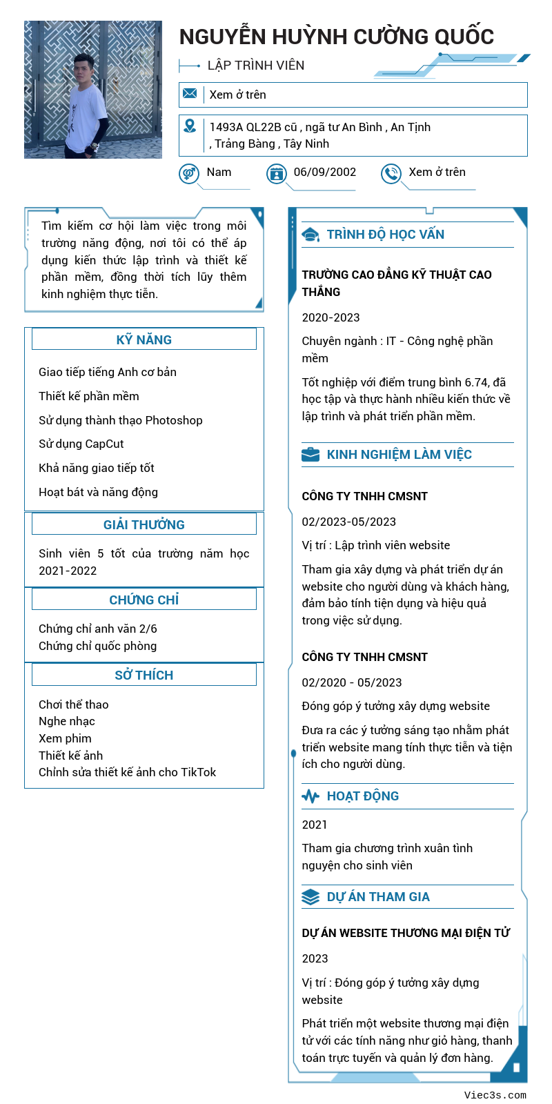 CV ứng viên