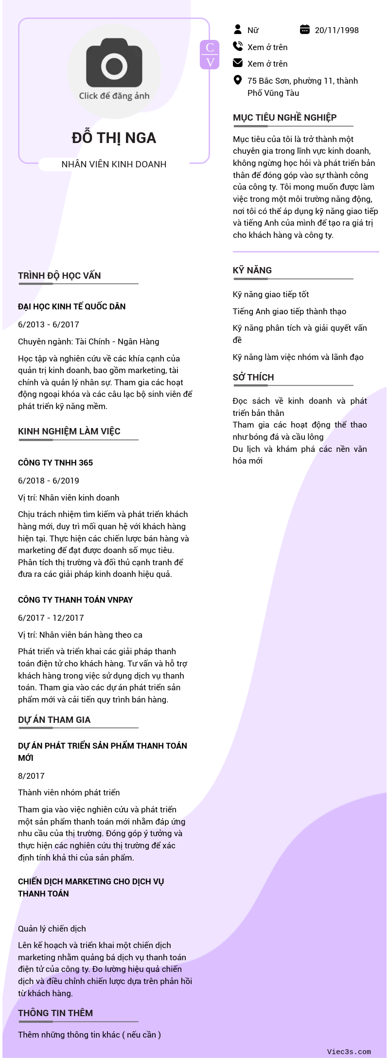 CV ứng viên