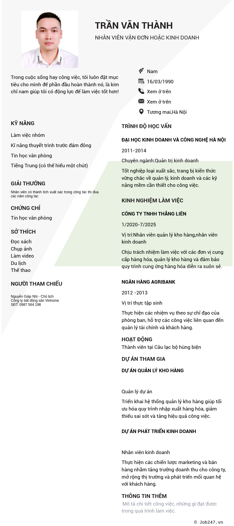 CV ứng viên
