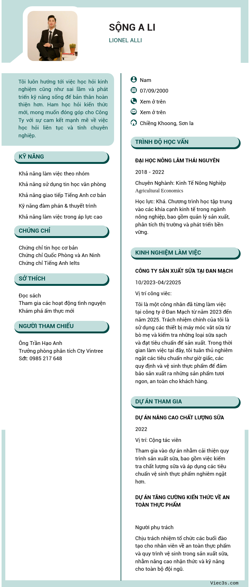 CV ứng viên