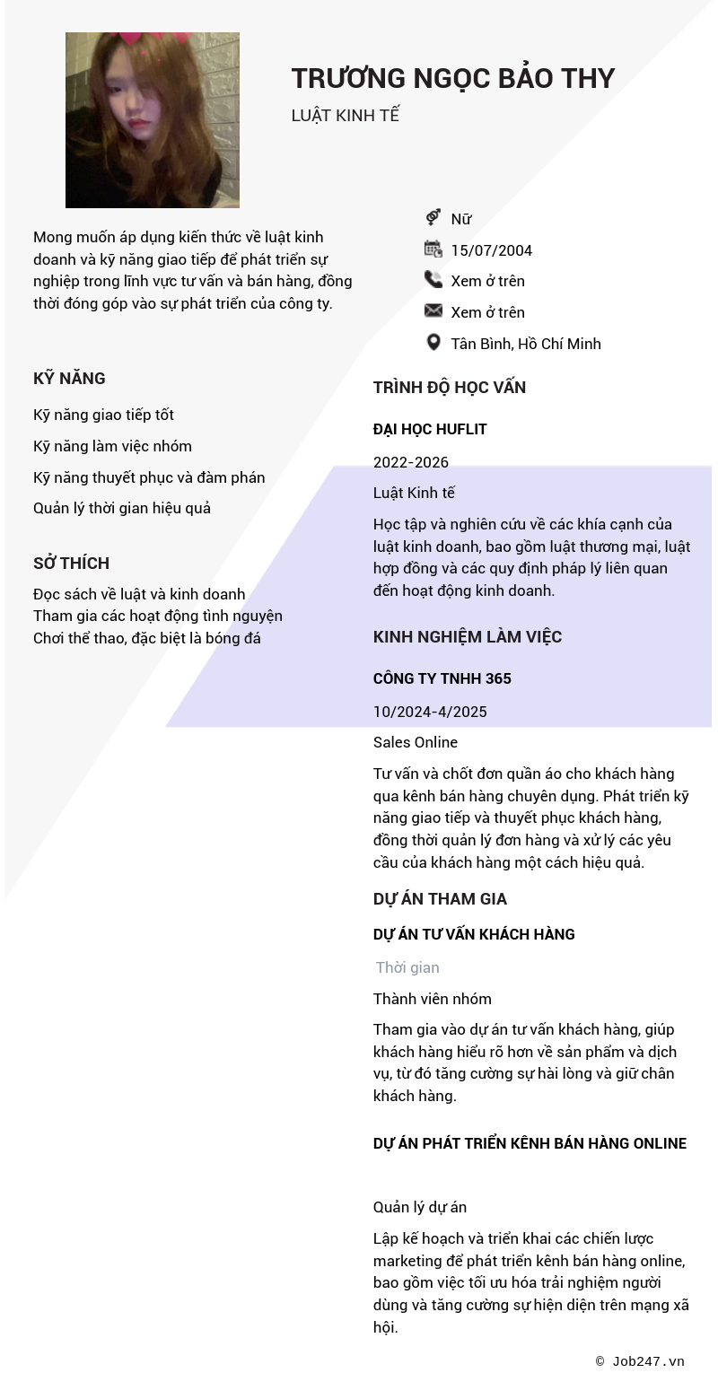 CV ứng viên