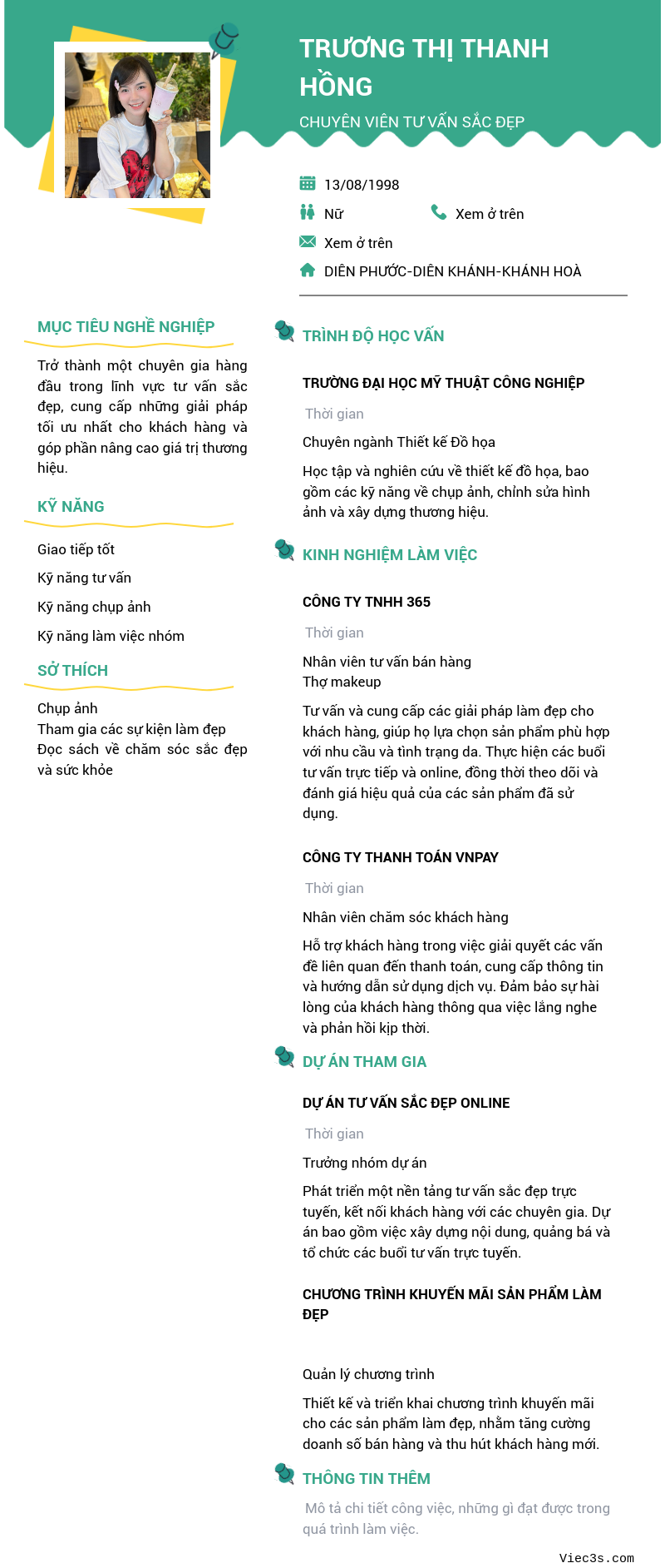CV ứng viên