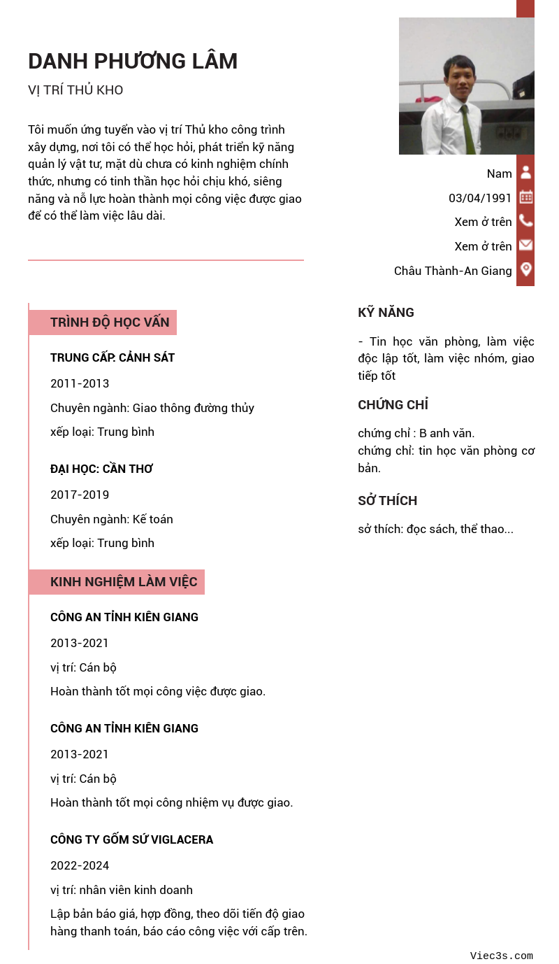 CV ứng viên