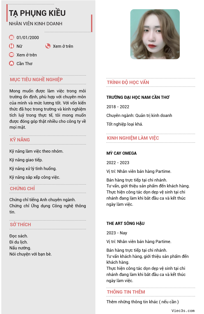 CV ứng viên