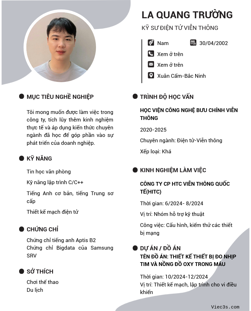 CV ứng viên