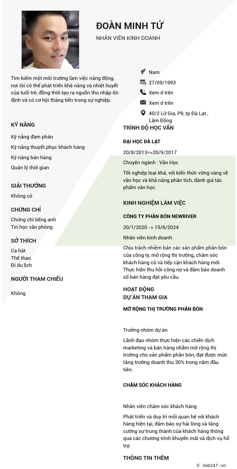 CV ứng viên