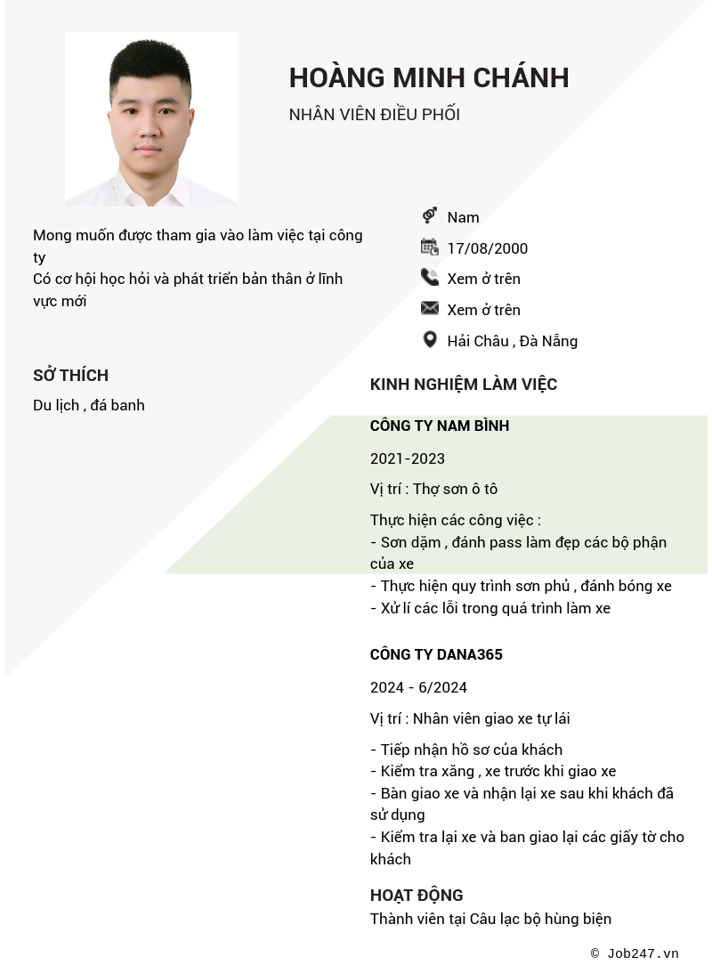 CV ứng viên