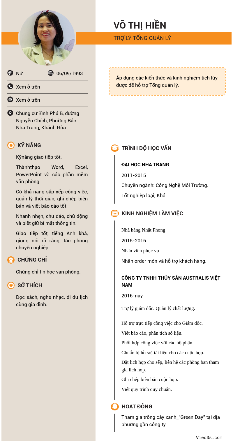 CV ứng viên