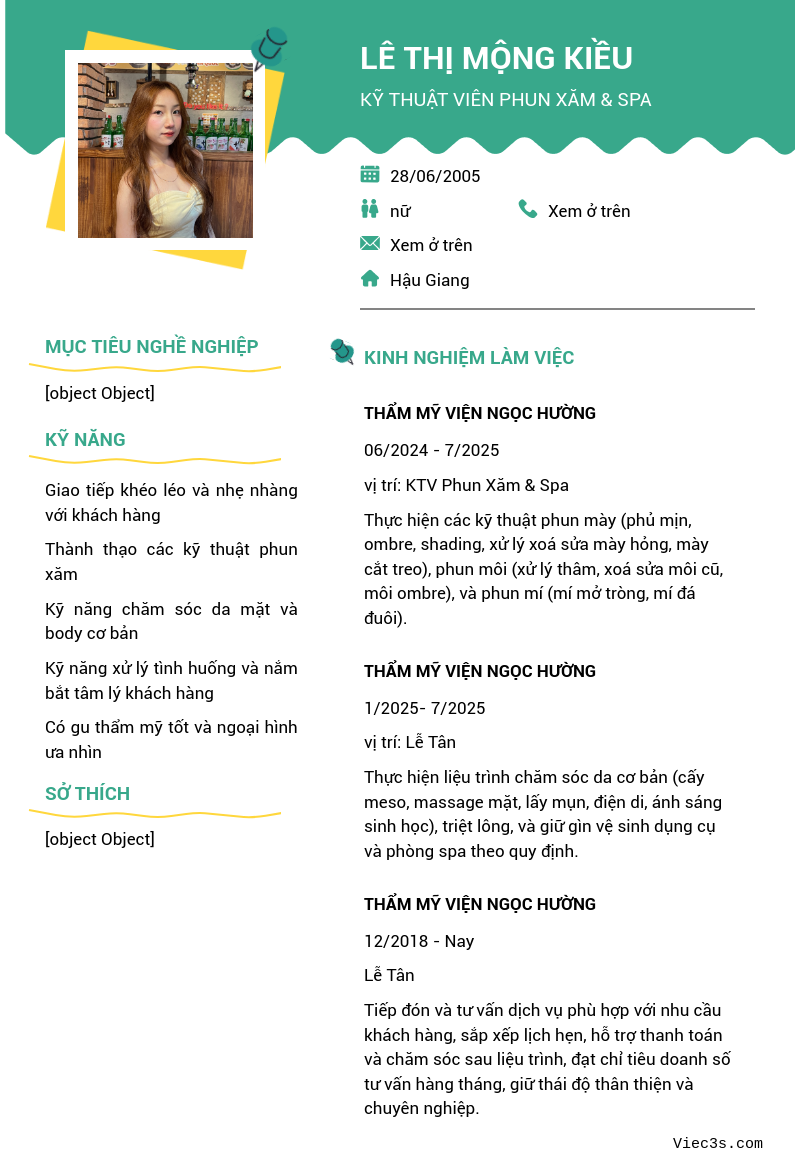 CV ứng viên