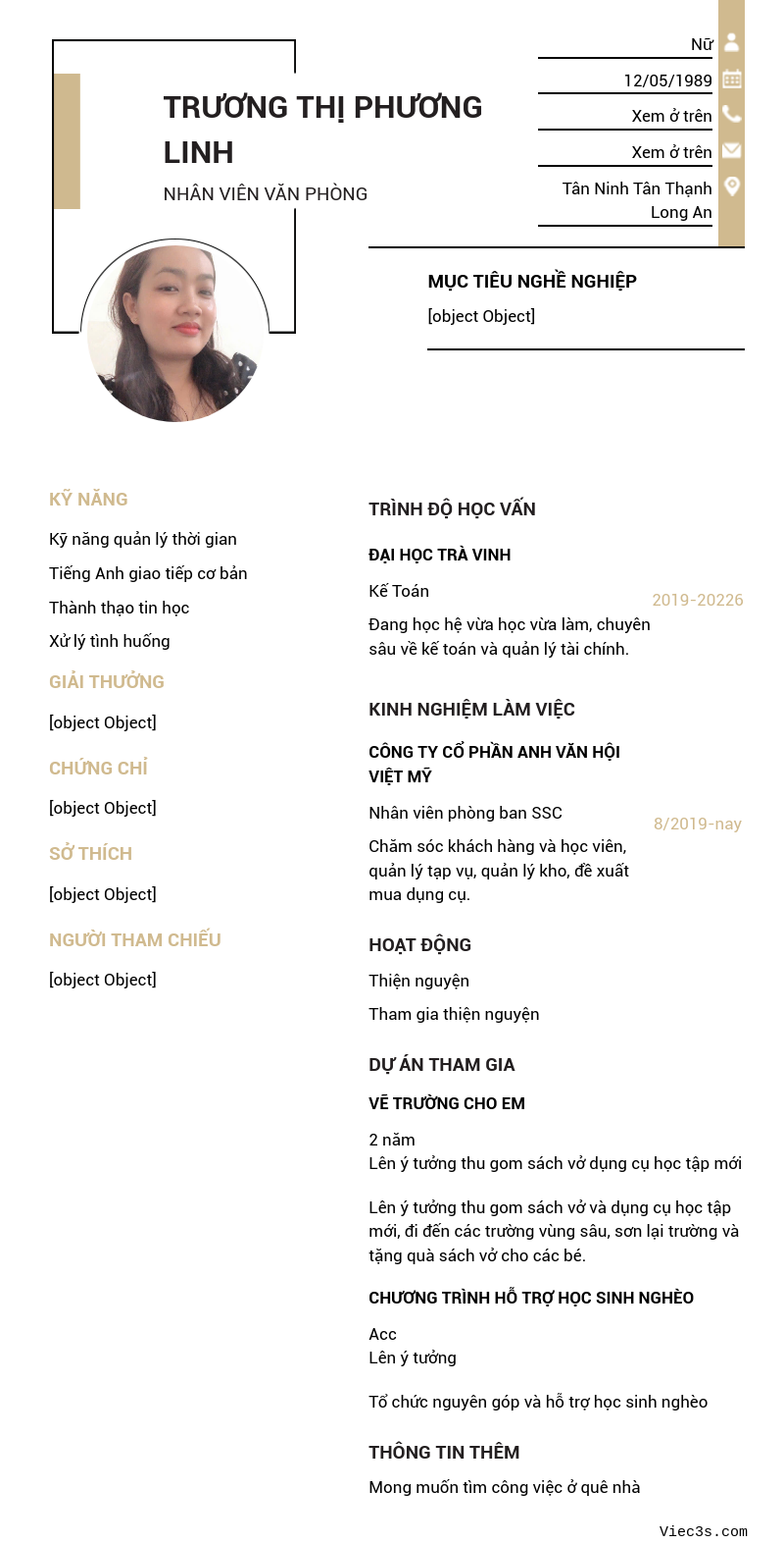 CV ứng viên