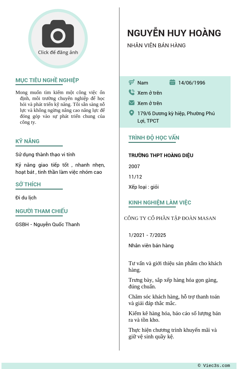 CV ứng viên