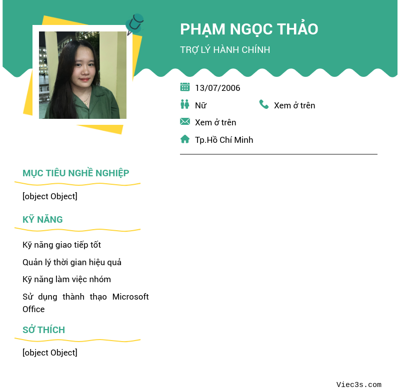 CV ứng viên