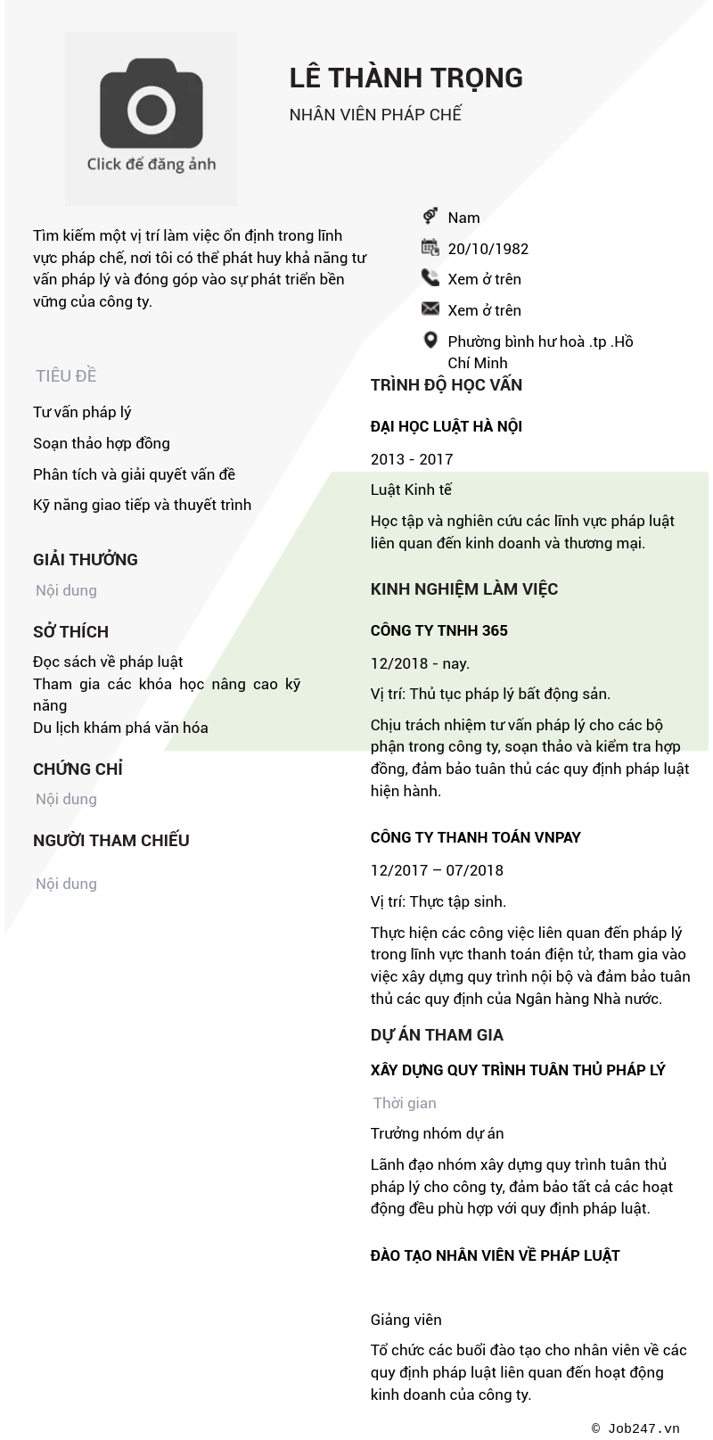 CV ứng viên
