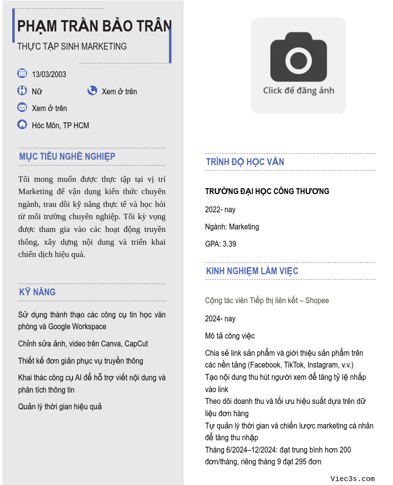 CV ứng viên
