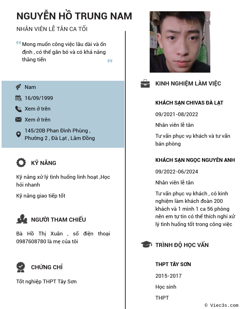 CV ứng viên