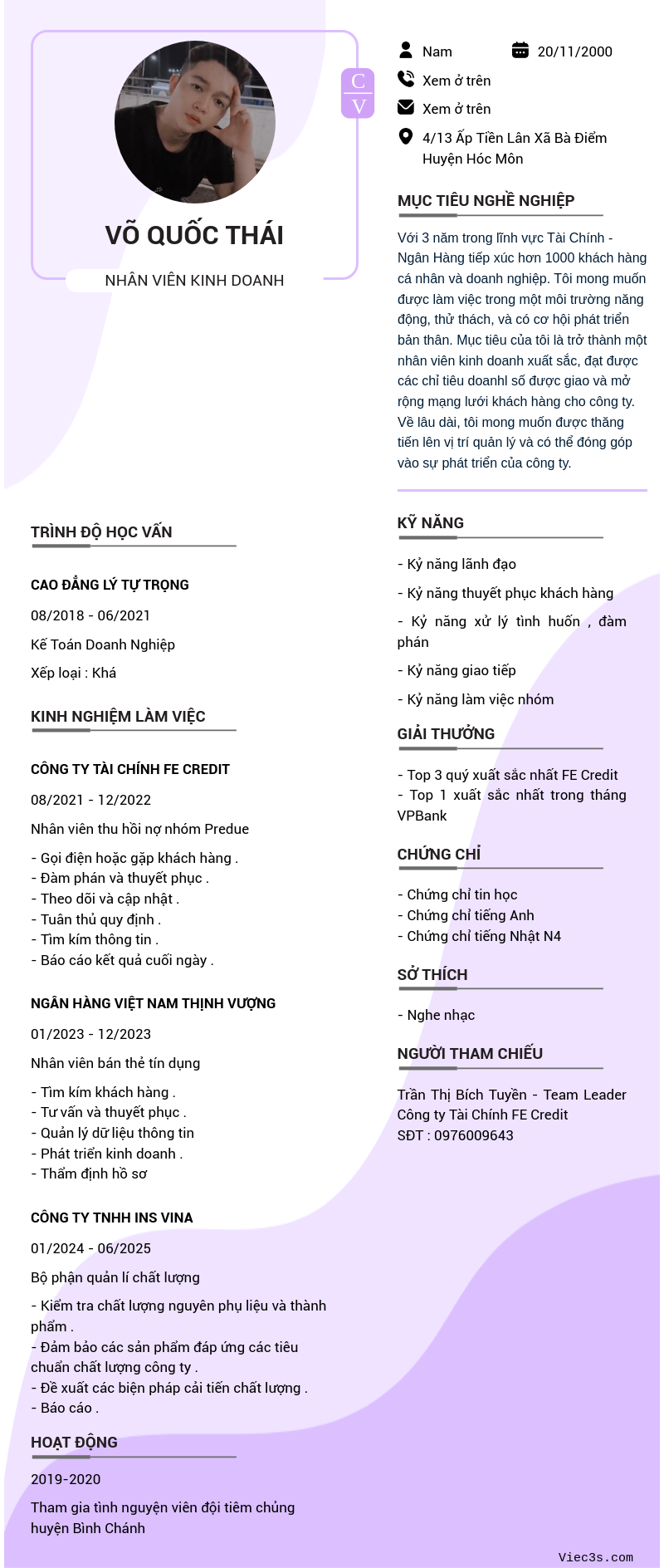 CV ứng viên