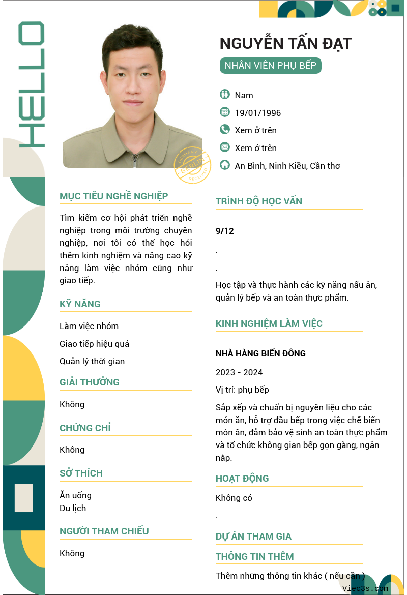 CV ứng viên