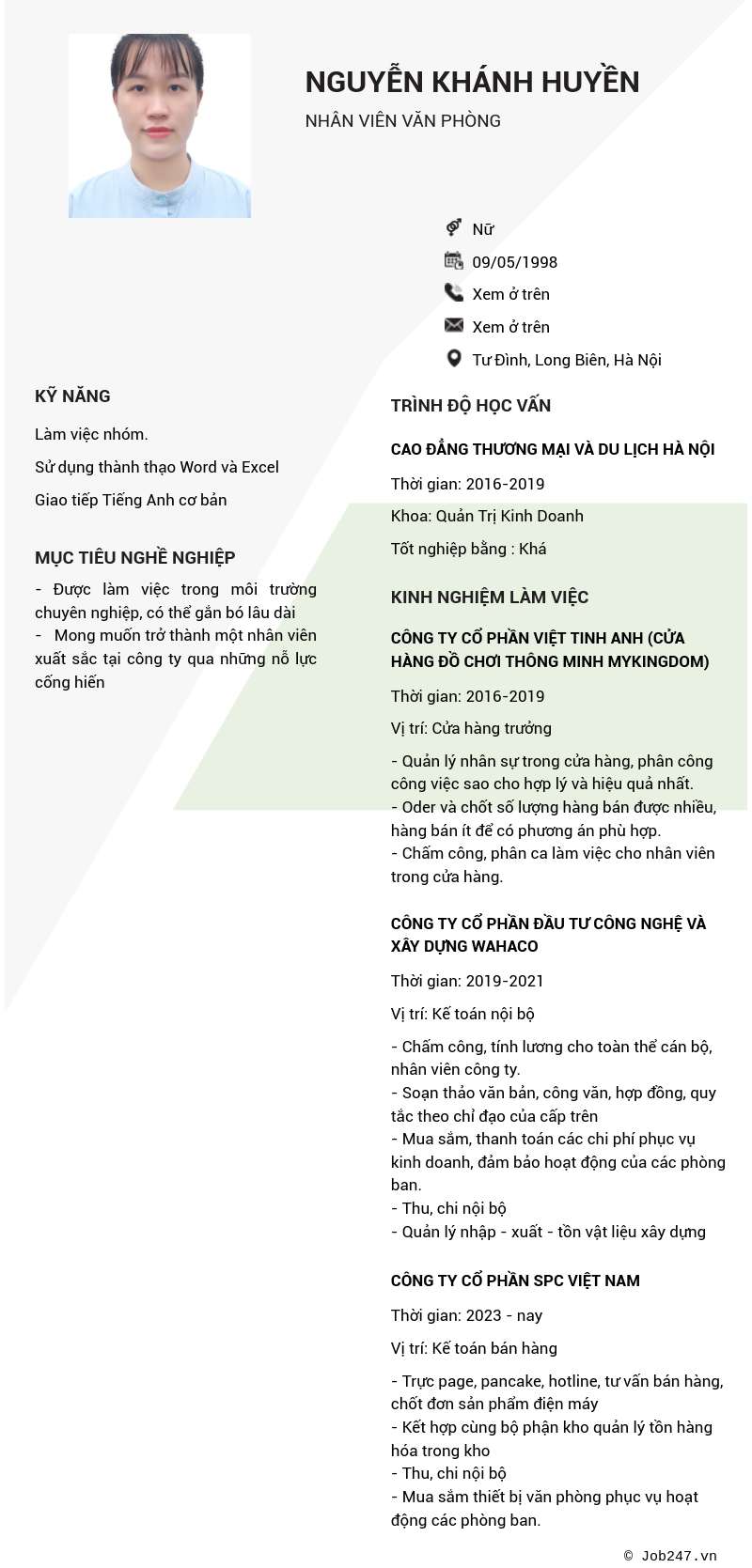 CV ứng viên