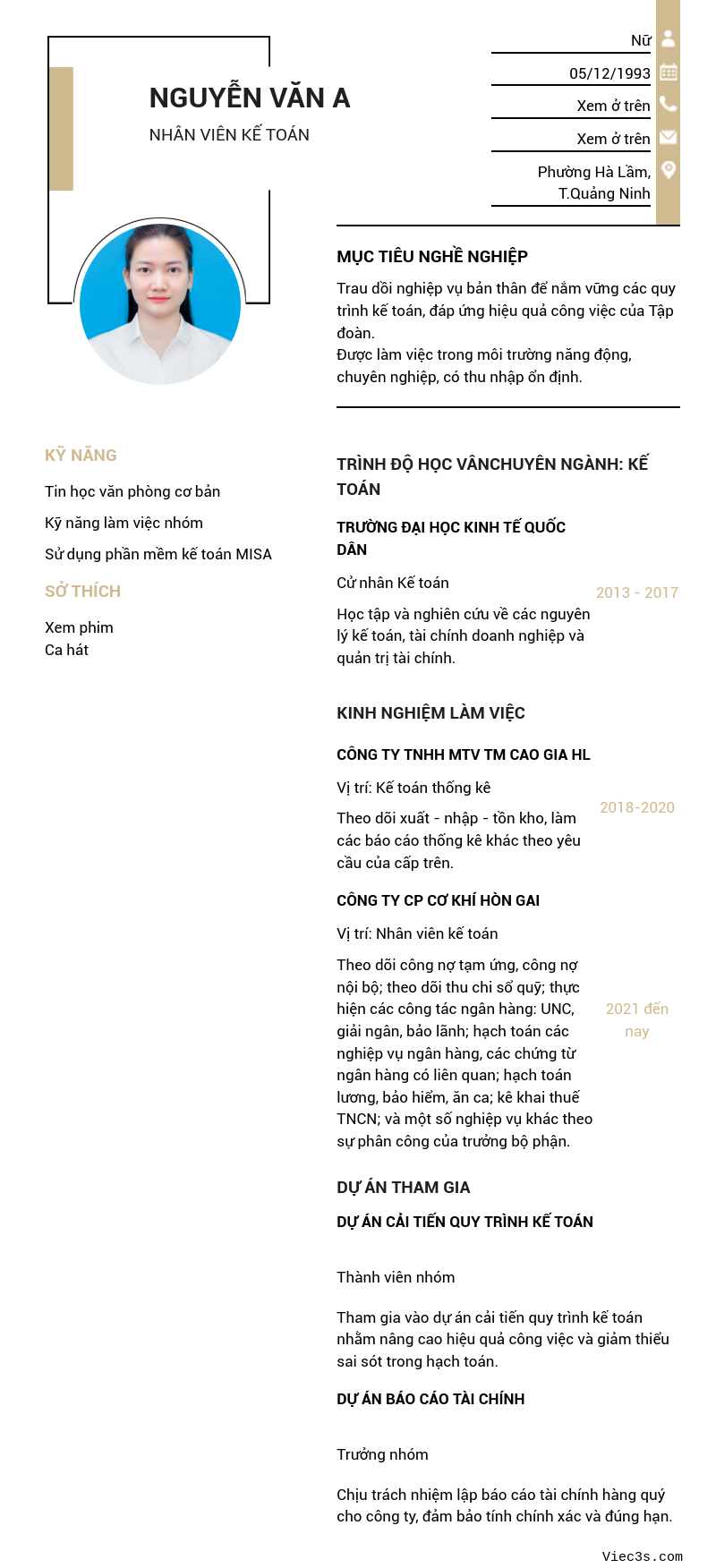 CV ứng viên
