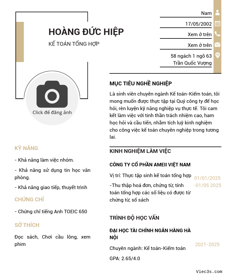 CV ứng viên
