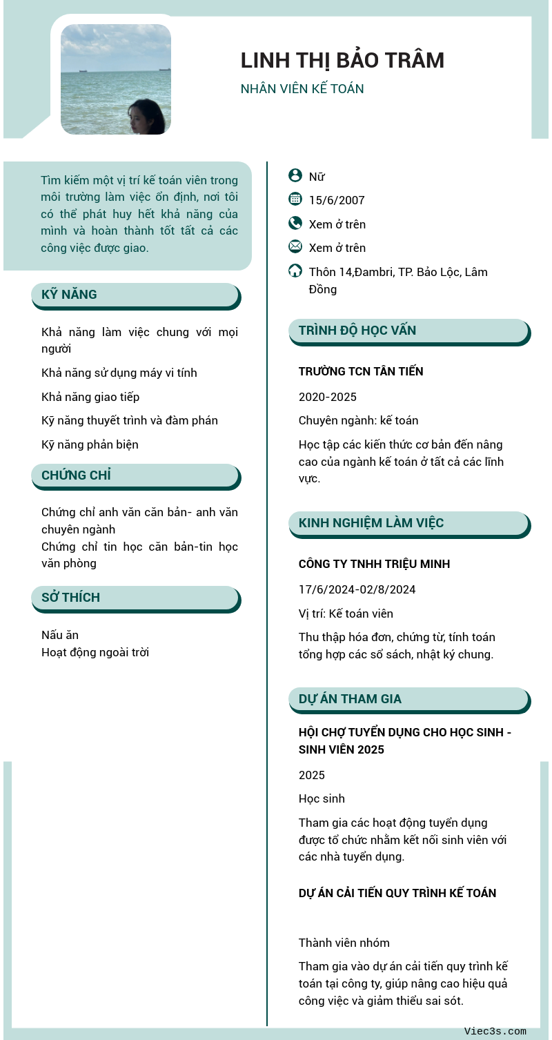 CV ứng viên