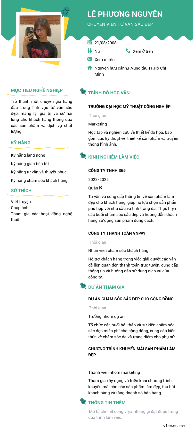 CV ứng viên
