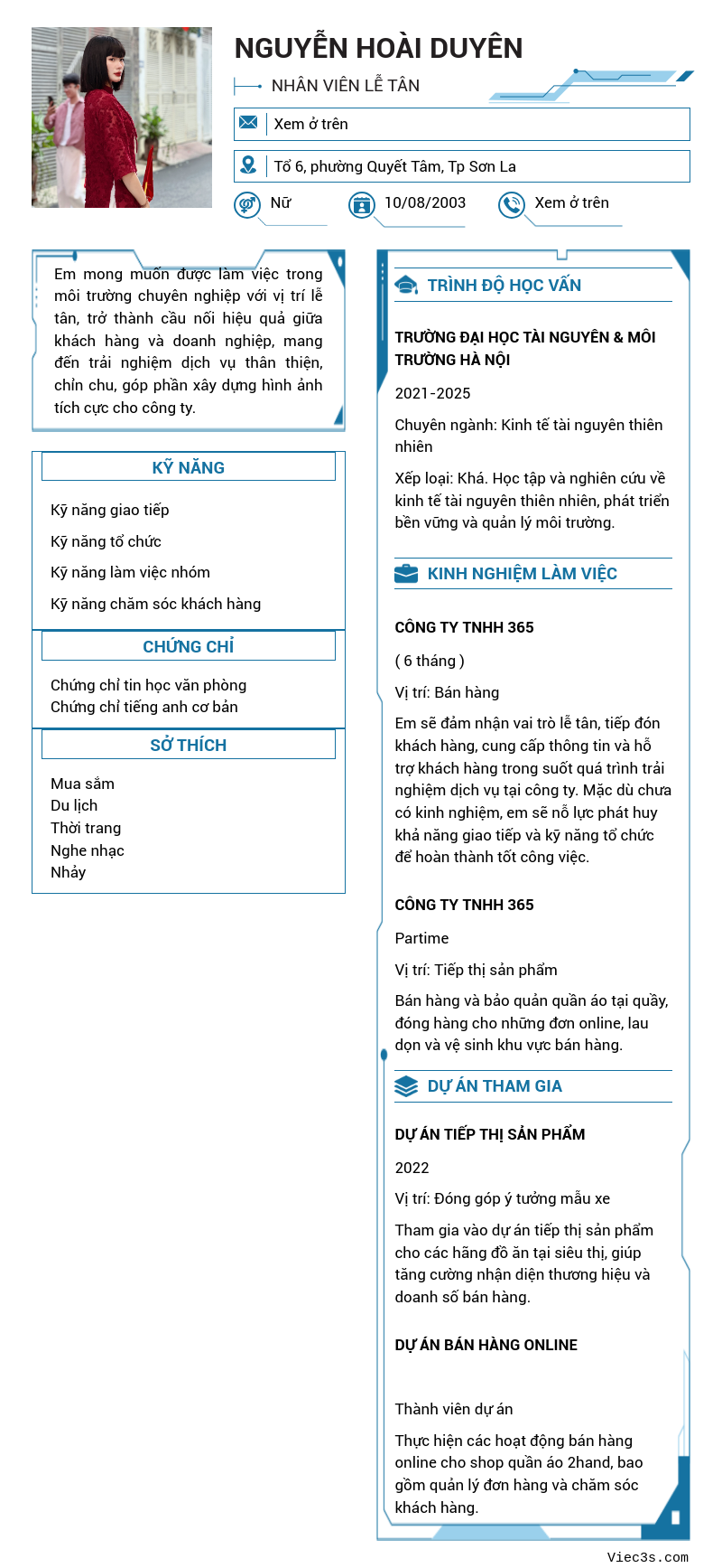CV ứng viên