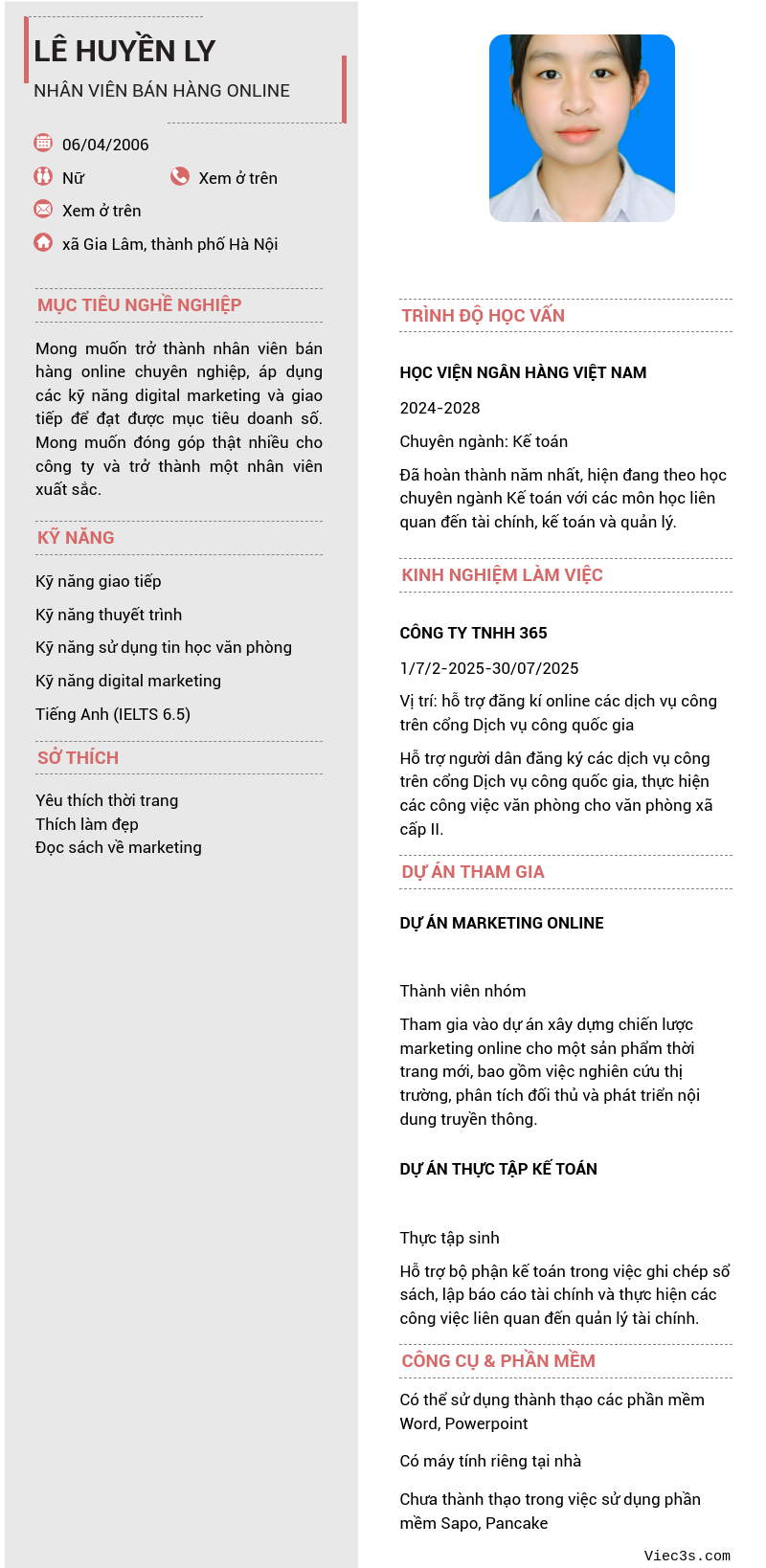 CV ứng viên