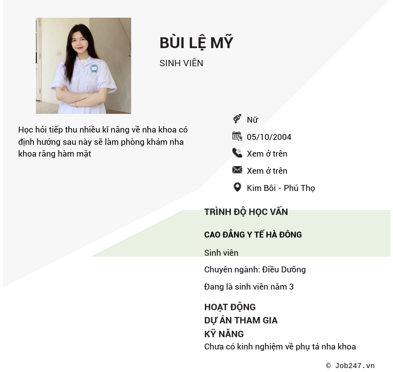 CV ứng viên