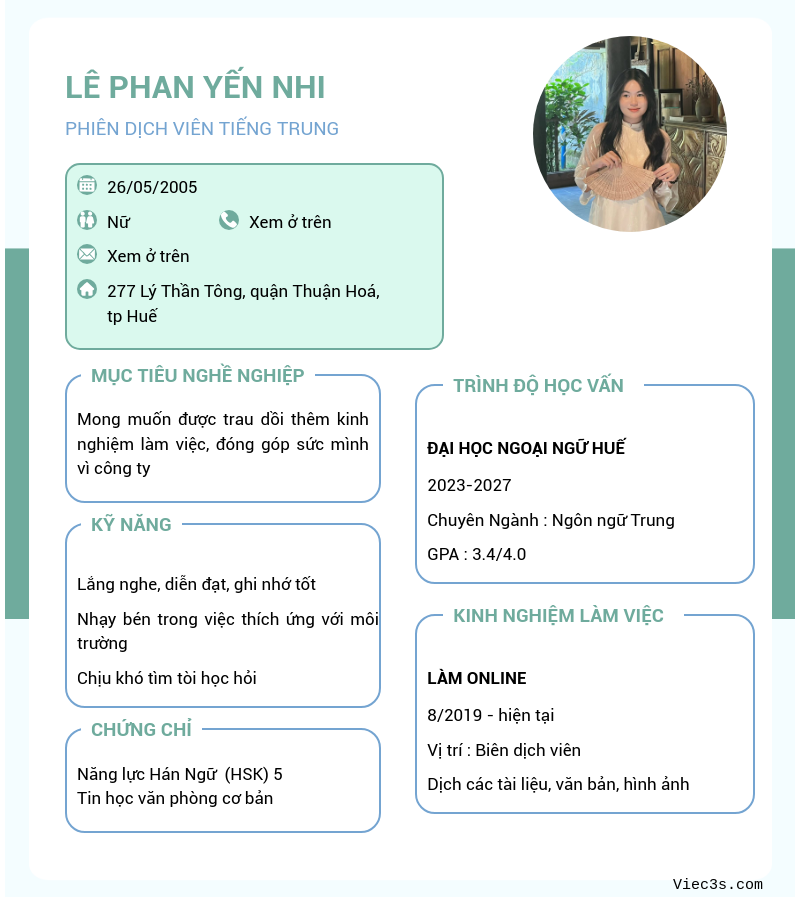 CV ứng viên
