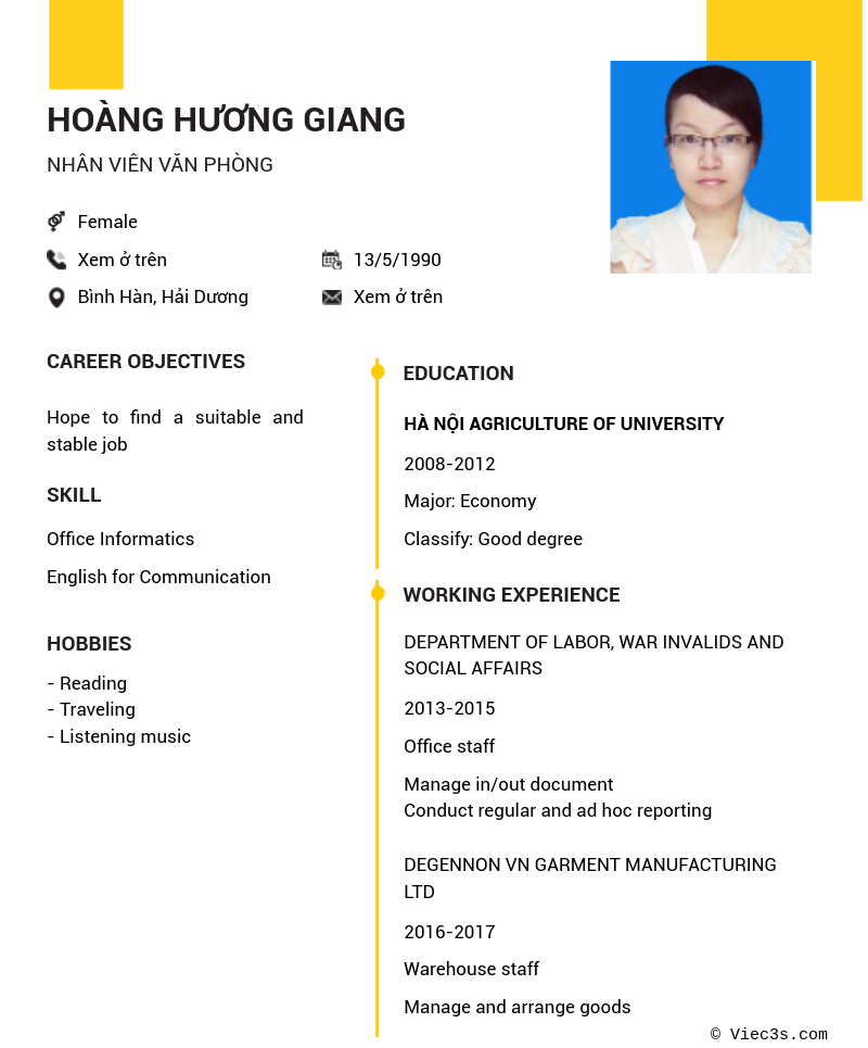 CV ứng viên