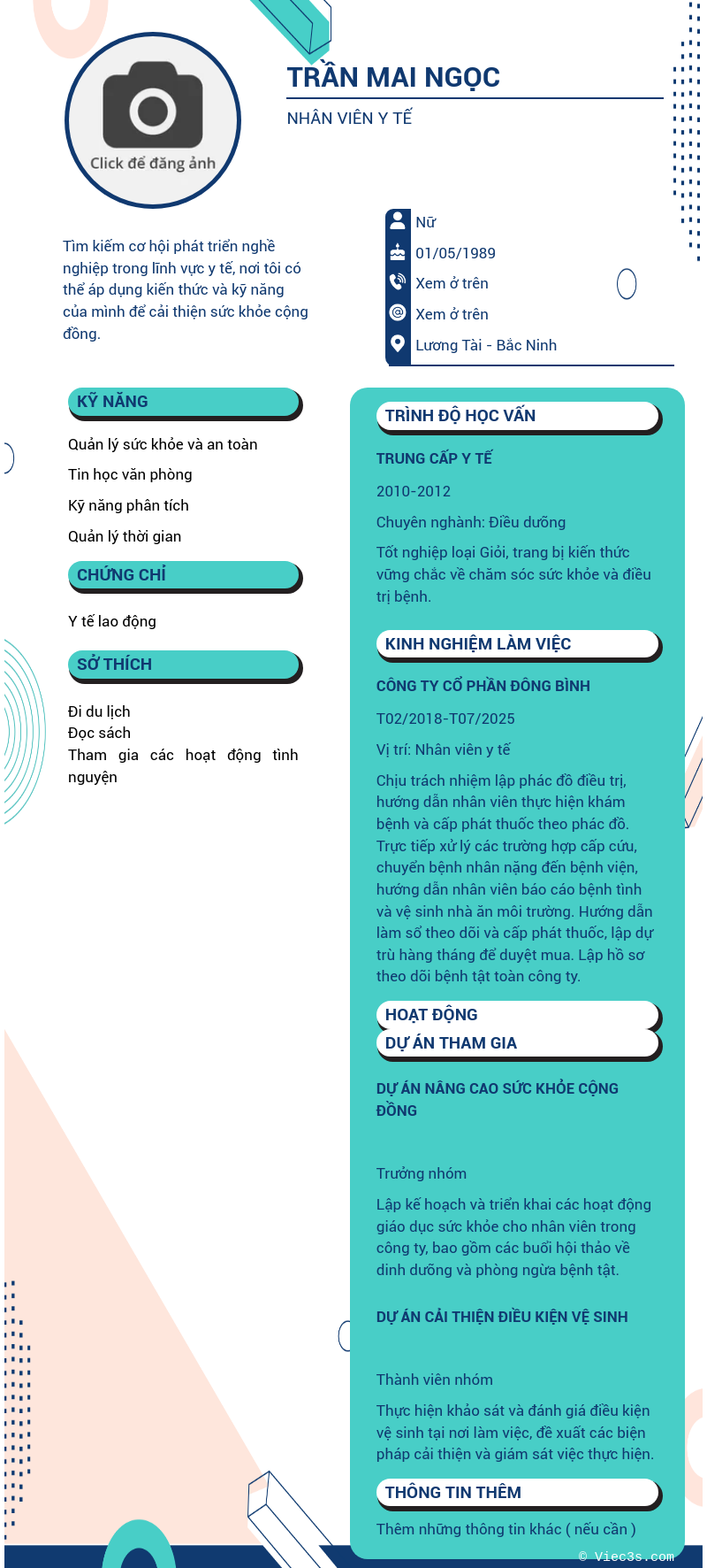 CV ứng viên