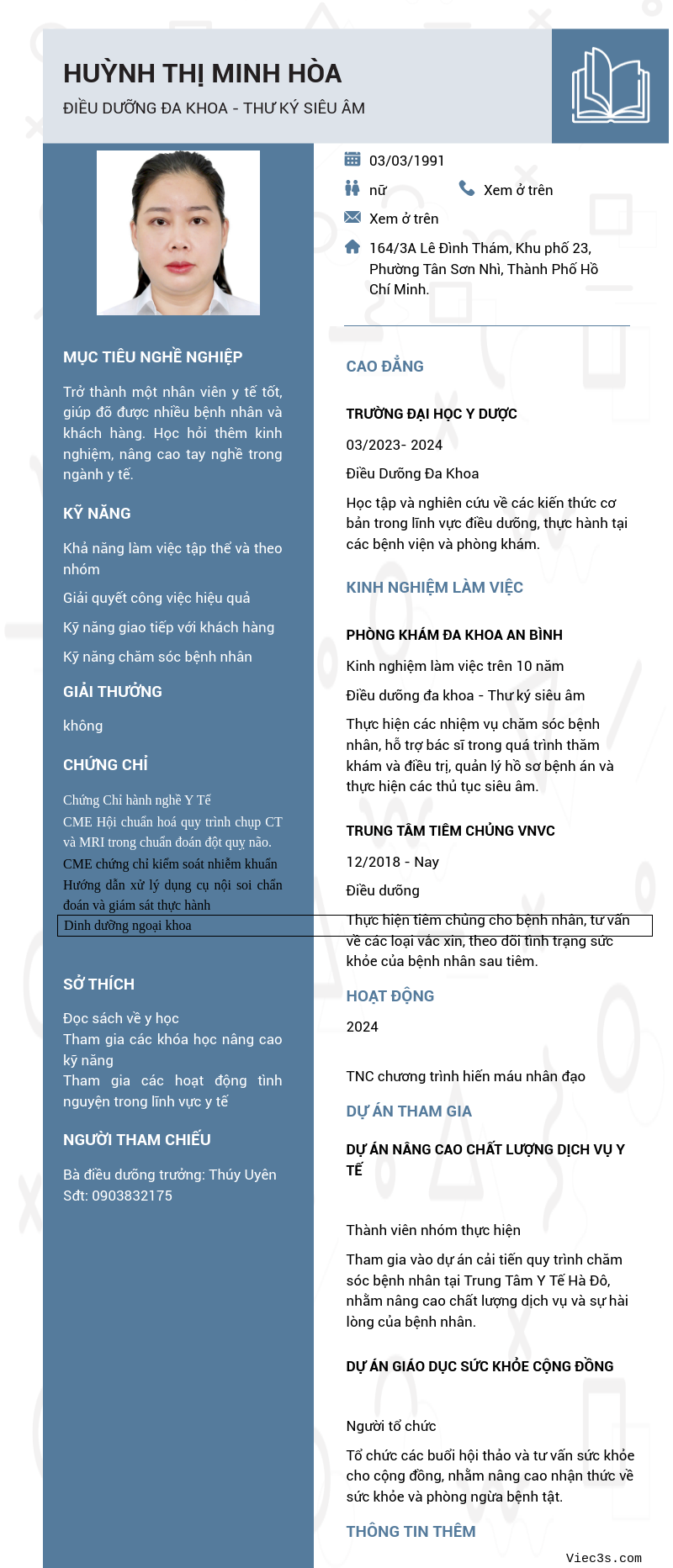 CV ứng viên