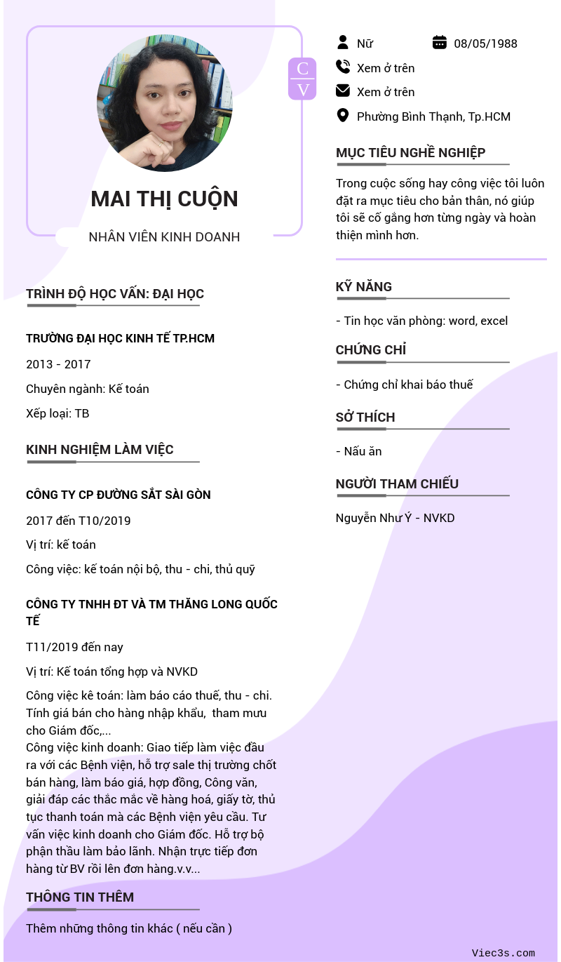 CV ứng viên