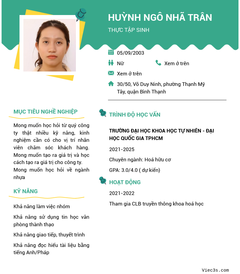 CV ứng viên