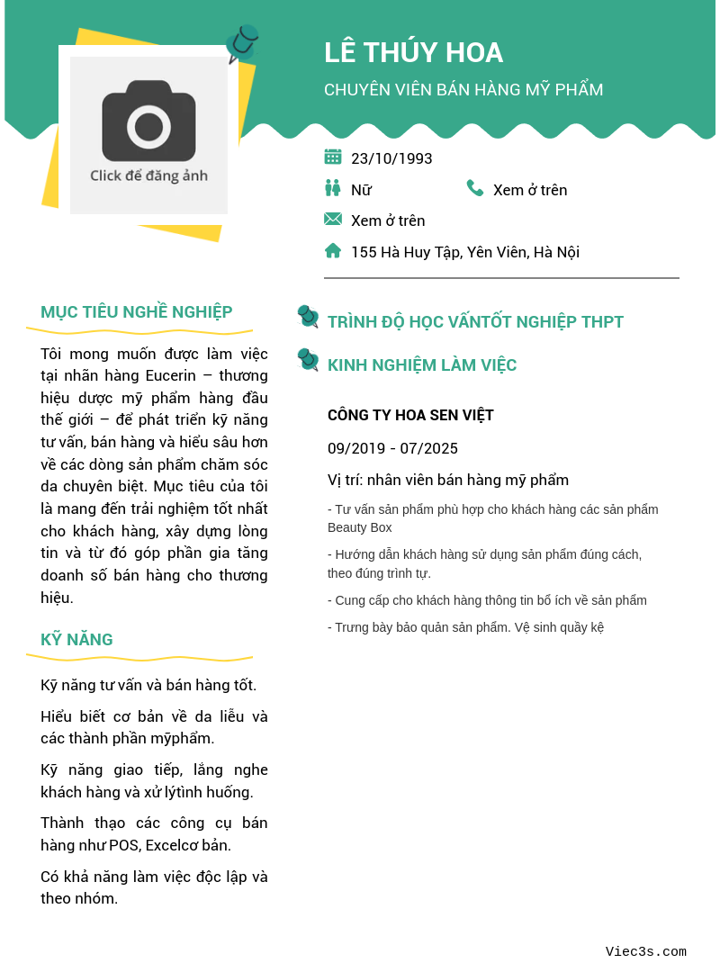 CV ứng viên
