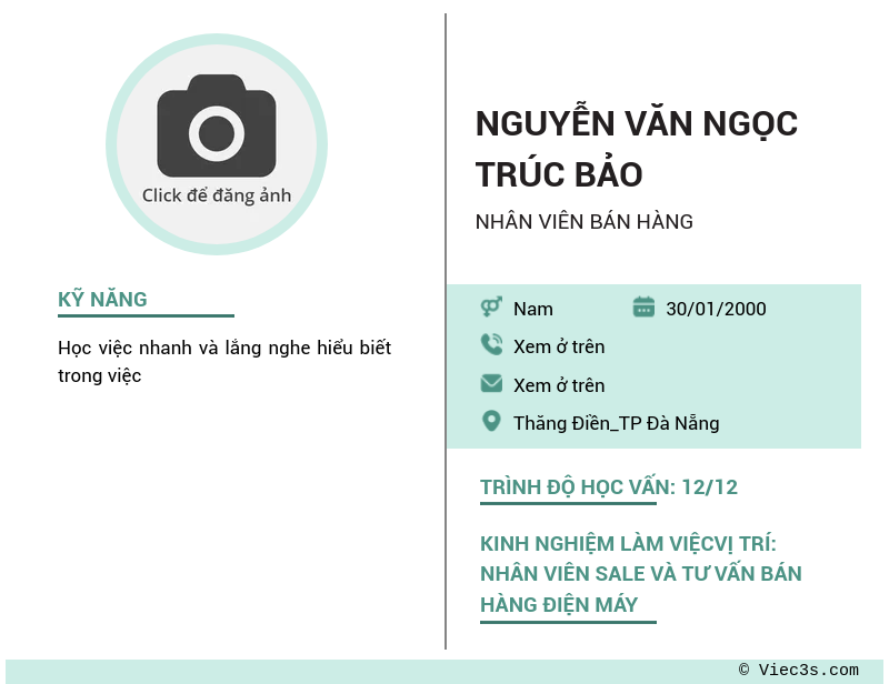 CV ứng viên