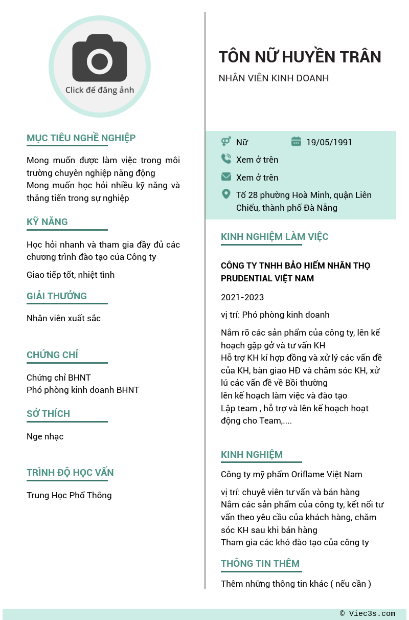 CV ứng viên