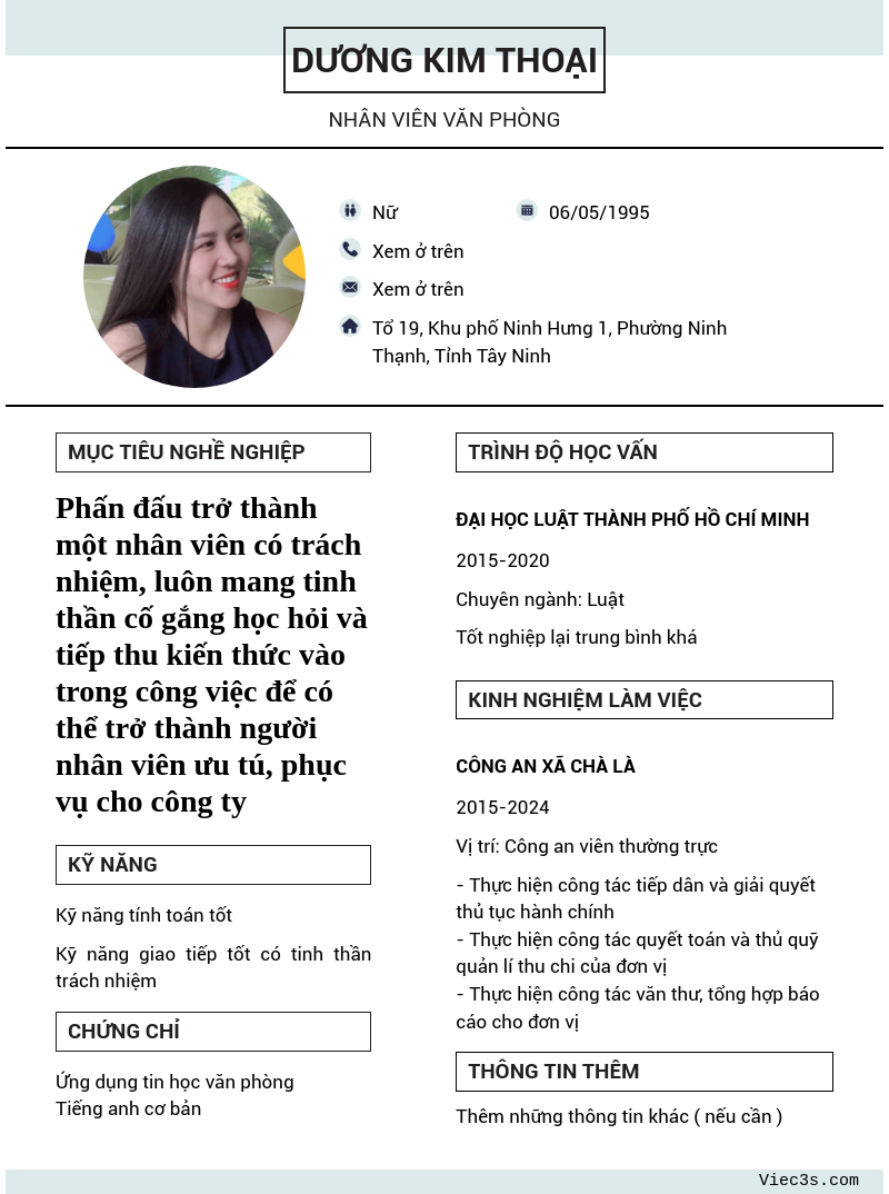 CV ứng viên