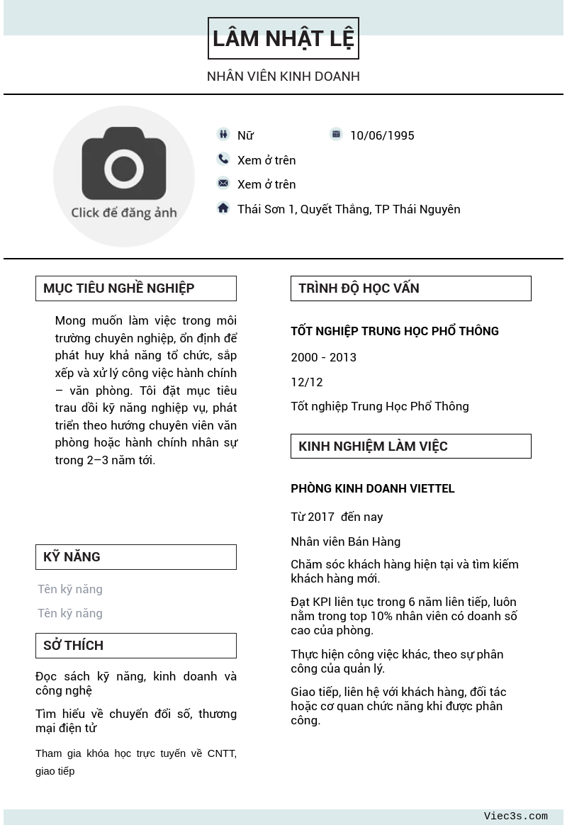 CV ứng viên