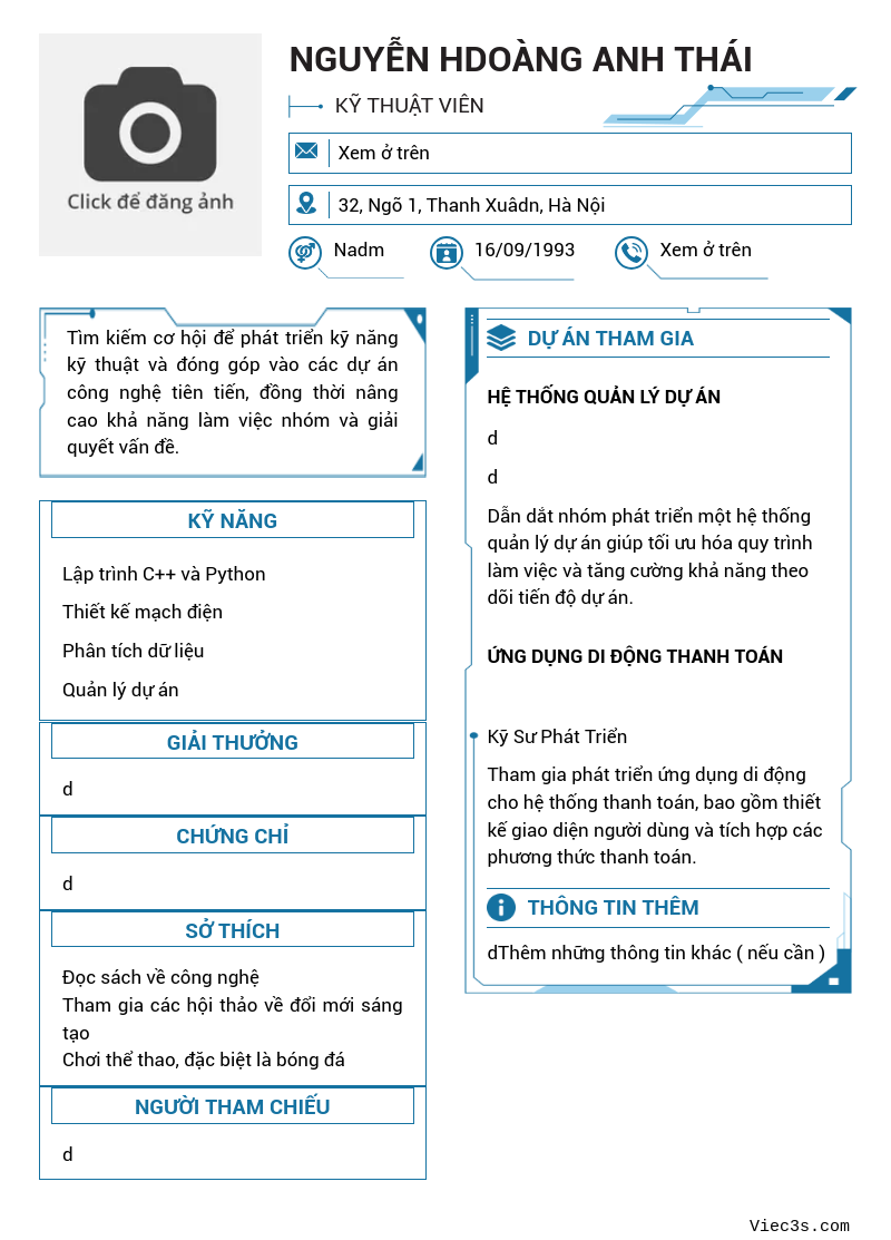 CV ứng viên