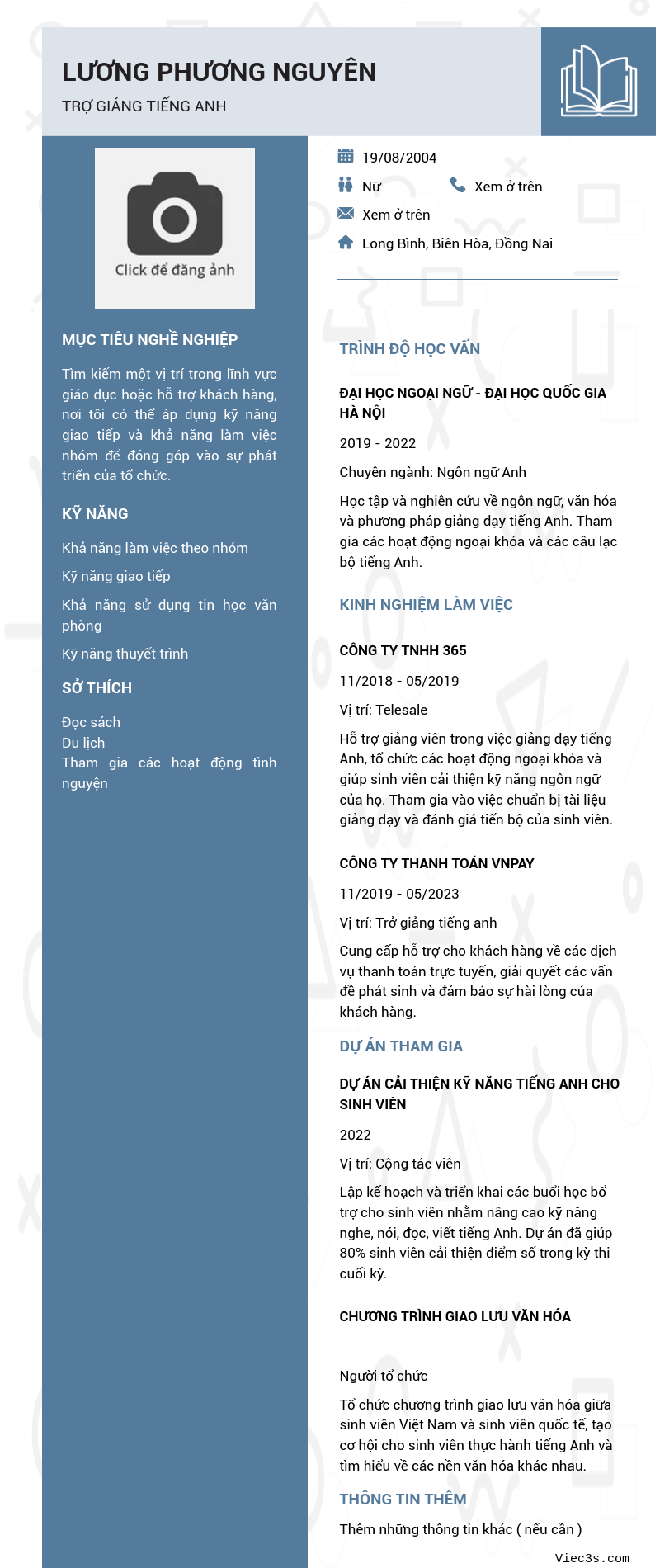 CV ứng viên