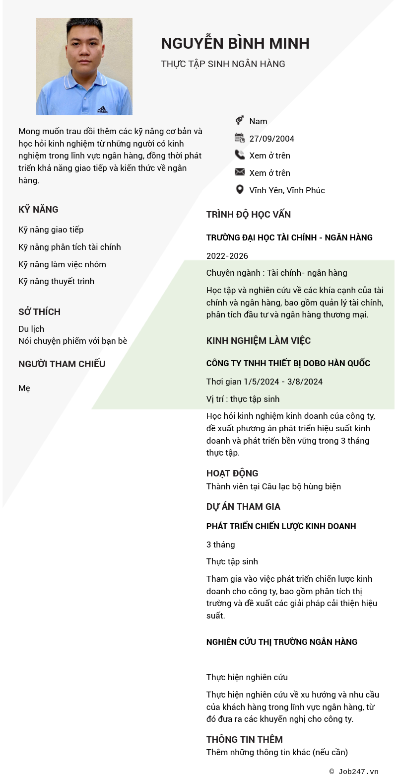 CV ứng viên