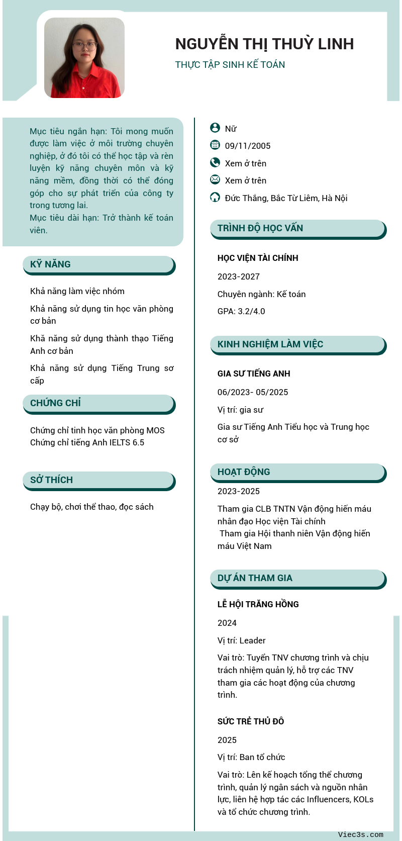 CV ứng viên