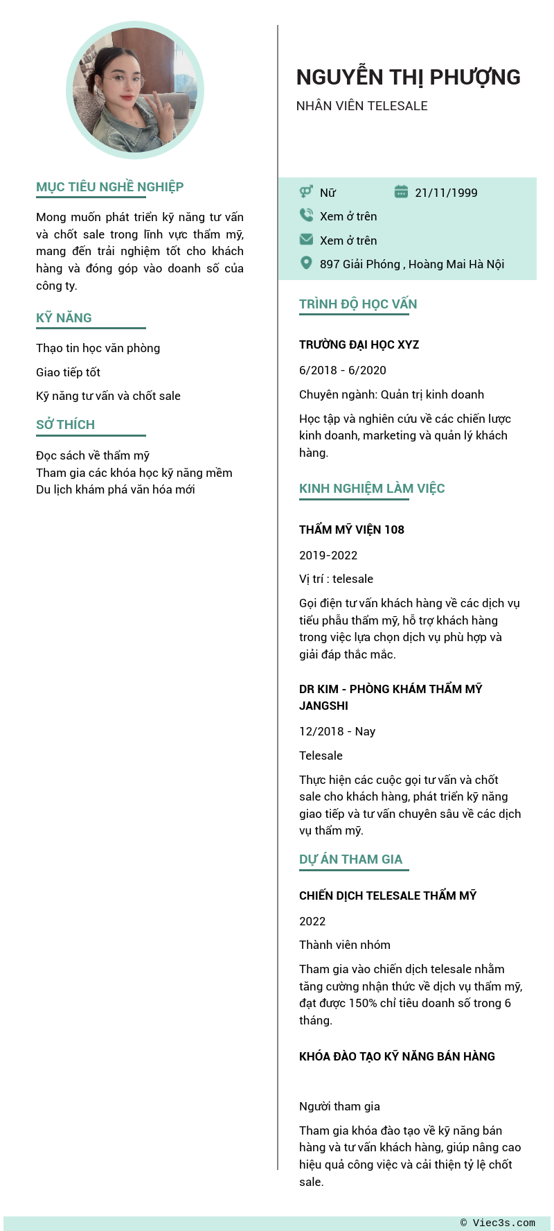 CV ứng viên
