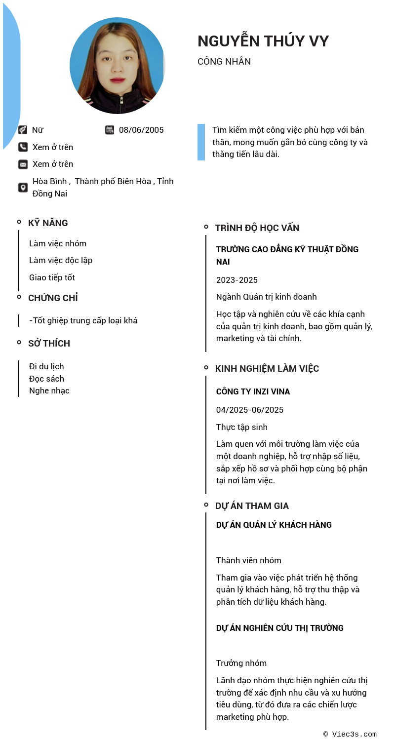 CV ứng viên