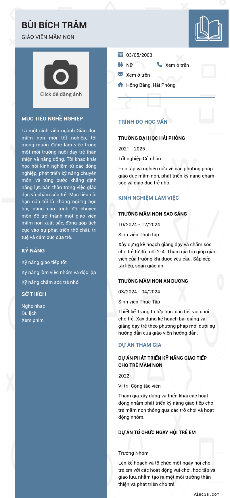 CV ứng viên
