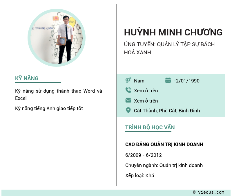 CV ứng viên