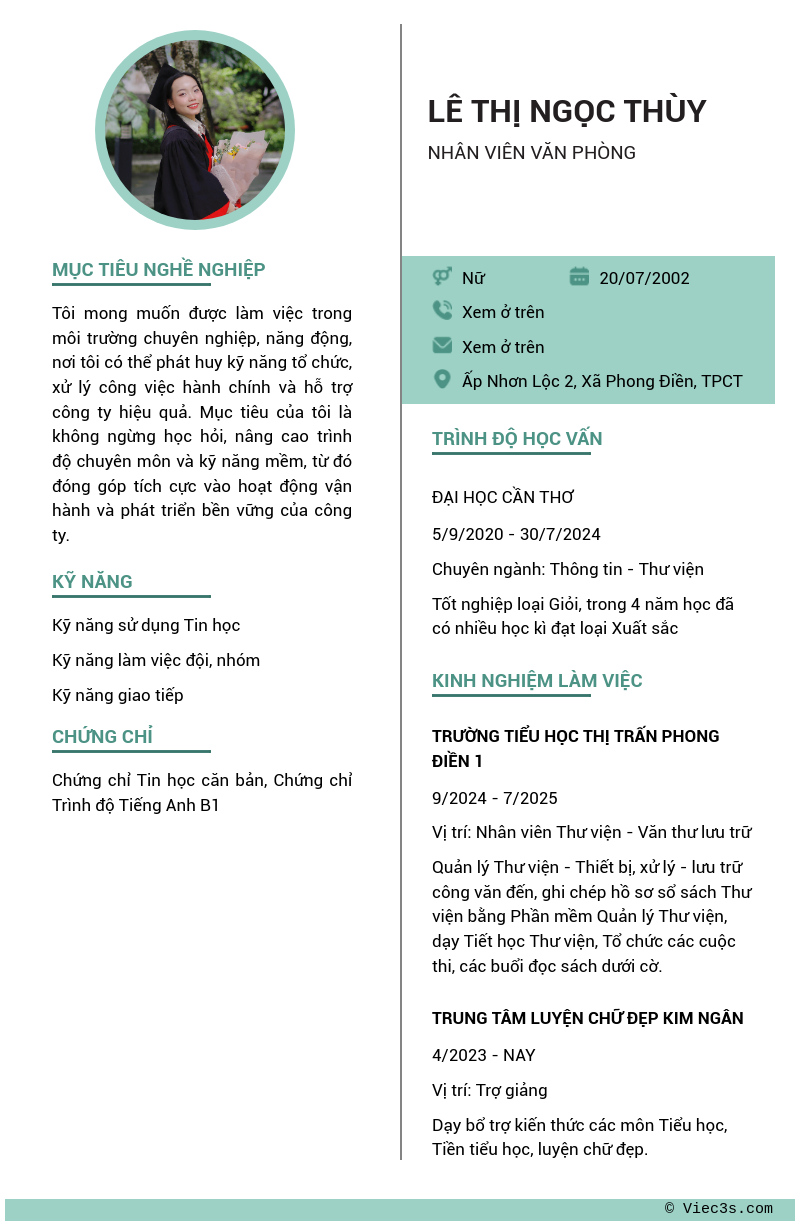 CV ứng viên