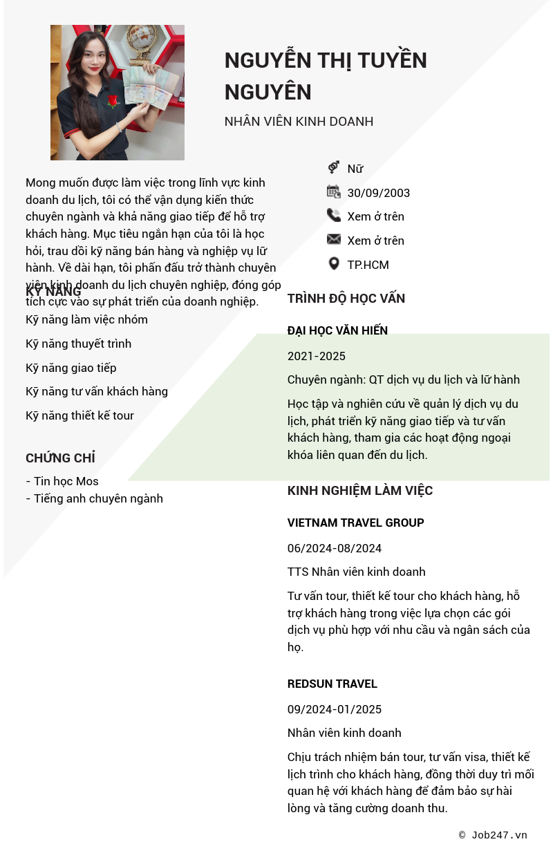 CV ứng viên